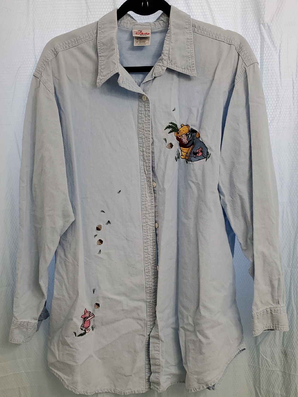 Disney Store Winnie The Pooh XL Button Down Long Sleeve Embroidered. GPWC